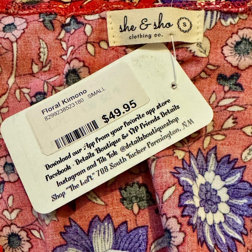 She & Sho Maxi Wrap Dress Boho Festival Vibes – NWT Floral Size Small - Picture 5 of 6